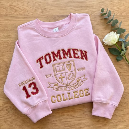 Tommen College Embroidered Sweatshirt, Boys of Tommen Hoodie, Kavanagh 13 Shirt, Bookish Merch, Book Lover Gift, Romantasy Apparel
