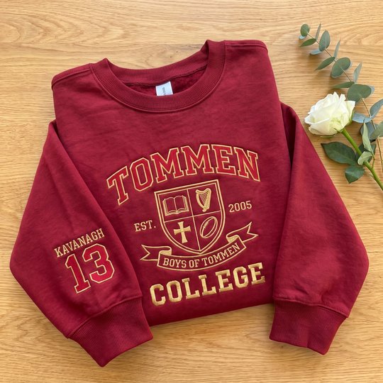 Tommen College Embroidered Sweatshirt, Boys of Tommen Hoodie, Kavanagh 13 Shirt, Bookish Merch, Book Lover Gift, Romantasy Apparel