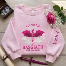 Basgiath War College Embroidered Sweatshirt, Book Dragon Sweater, Fly Or Die Bookish Gift, Xaden Riorson Shirt