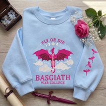 Basgiath War College Embroidered Sweatshirt, Book Dragon Sweater, Fly Or Die Bookish Gift, Xaden Riorson Shirt