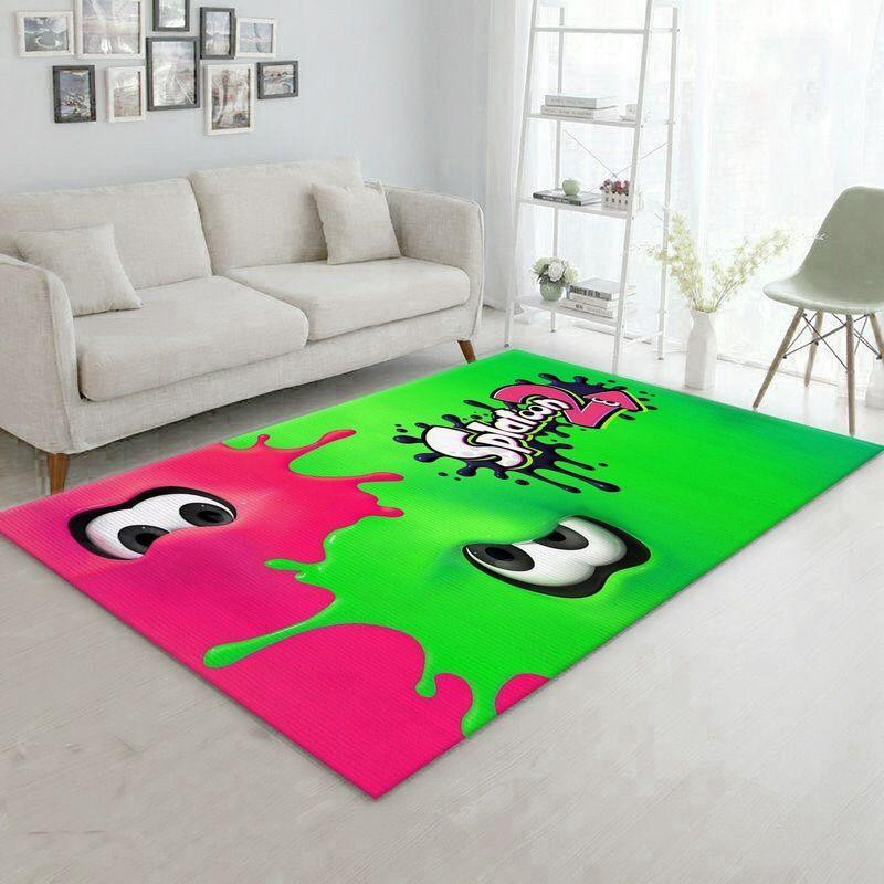 Splatoon 2 Red And Green Ver1 Video Game Area Rug Bedroom Rug Home Us ...