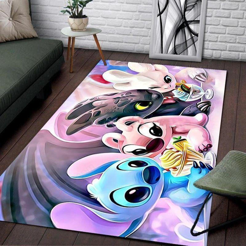 Disney Stitch Family 1 Area Rug Carpet Living Room And Bedroom Rug Fam ...