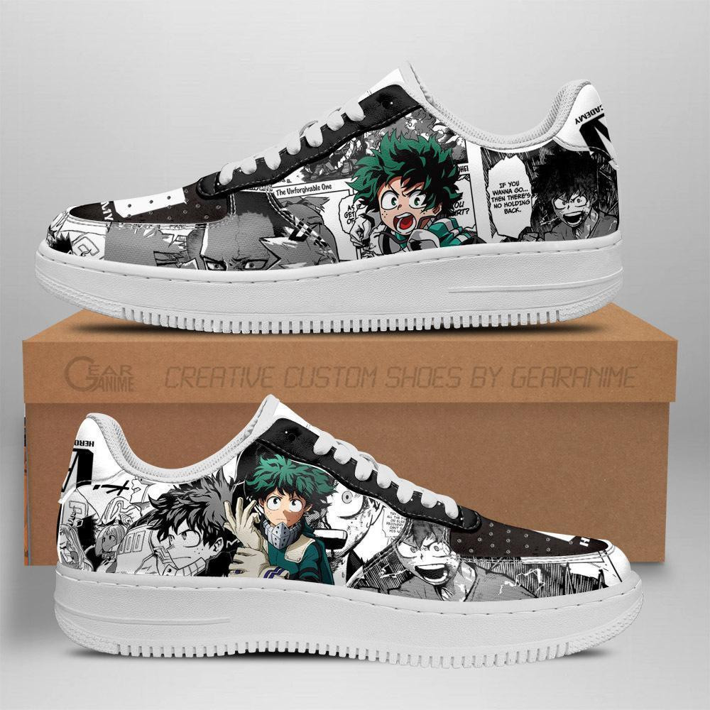 Air Force 1 Sneaker Shoes My Hero Academia Air Sneakers Custom BNHA ...