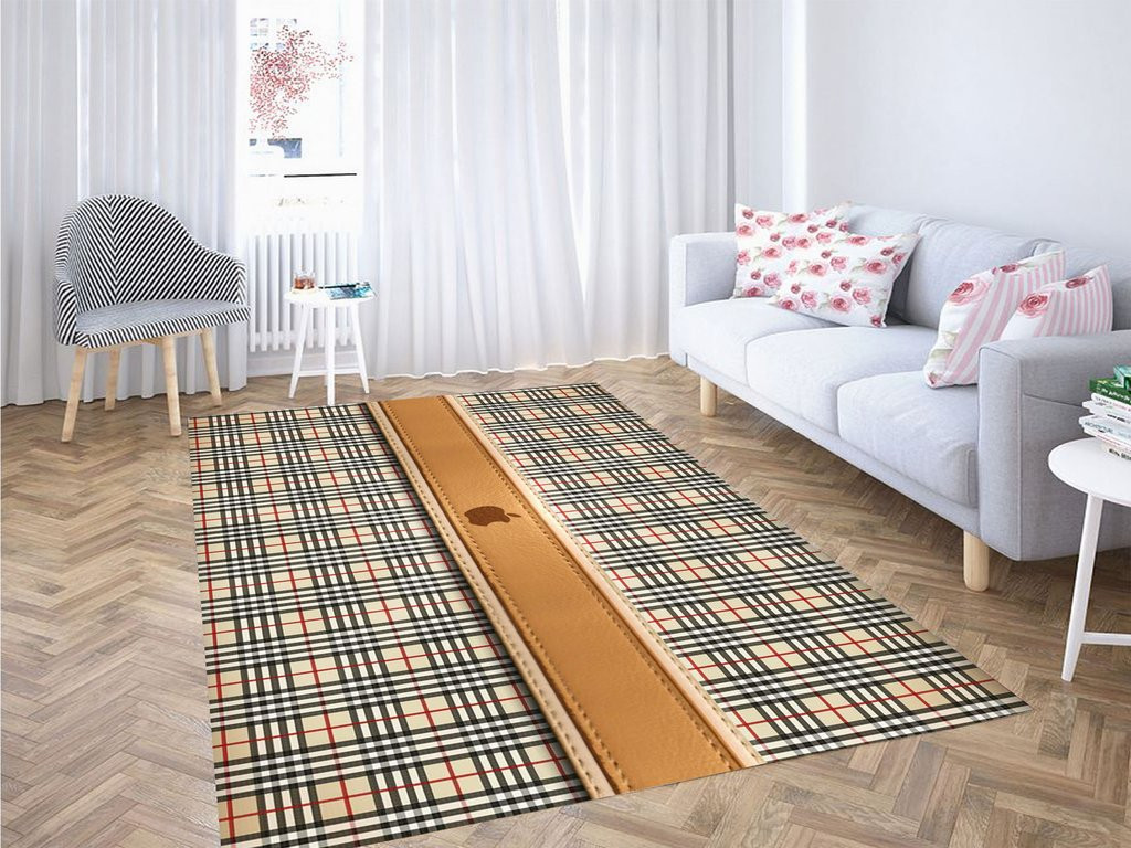 Apple And Balenciaga Pattern Living Room Modern Carpet Rug - LUXDESIGNI