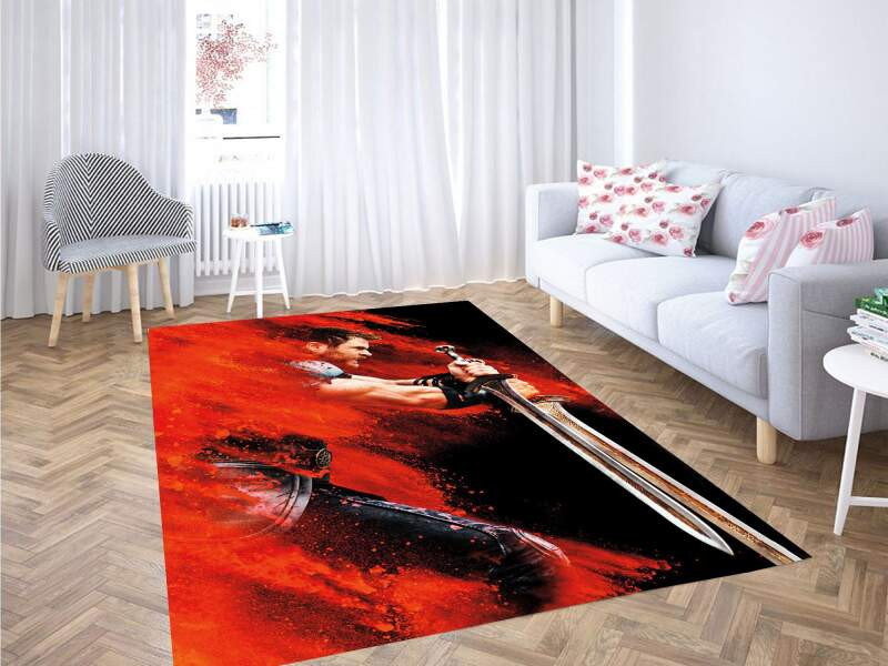 Thor Ragnarok And Sword Carpet Rug - LUXDESIGNI