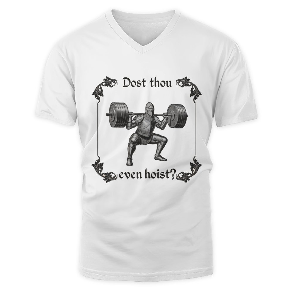 funny gym t-shirt, dost thou even hoist, lifting meme shirt,