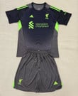 Liverpool 2025/26 Youth Goalkeeper Jersey Set - Bold Grey, Black & Lime Green