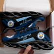 Manchester City Logo Black Stripe Pattern 3D Max Soul Sneaker Shoes In Navy Blue
