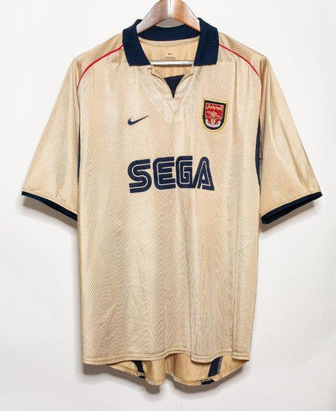 Arsenal 2001/02 Away Retro Men Jersey - Yellow