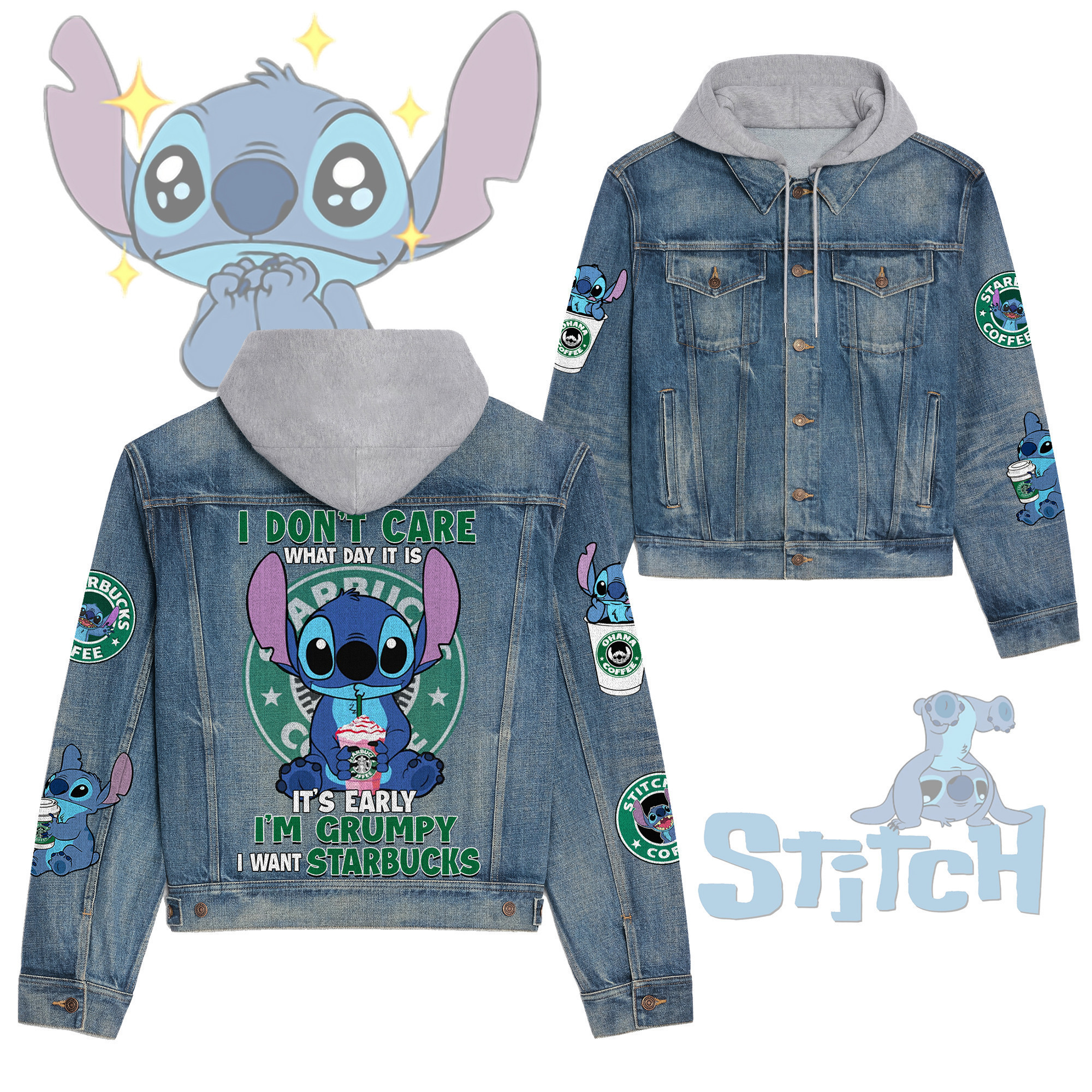Premium Hooded Denim Jacket Jimmie Johnson Tmn - Lauradintino
