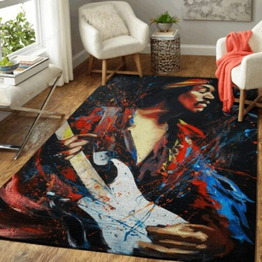 Jimi Hendrix Legend Rock Band Music VI Area Rug Living Room Rug Home ...