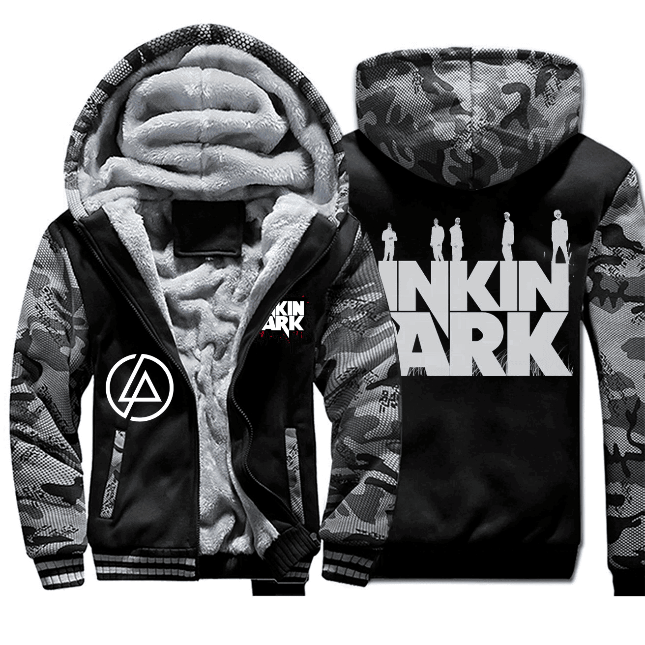 Linkin Park Fleece Jacket 03 Printed With The Group's Logo - Lauradintino