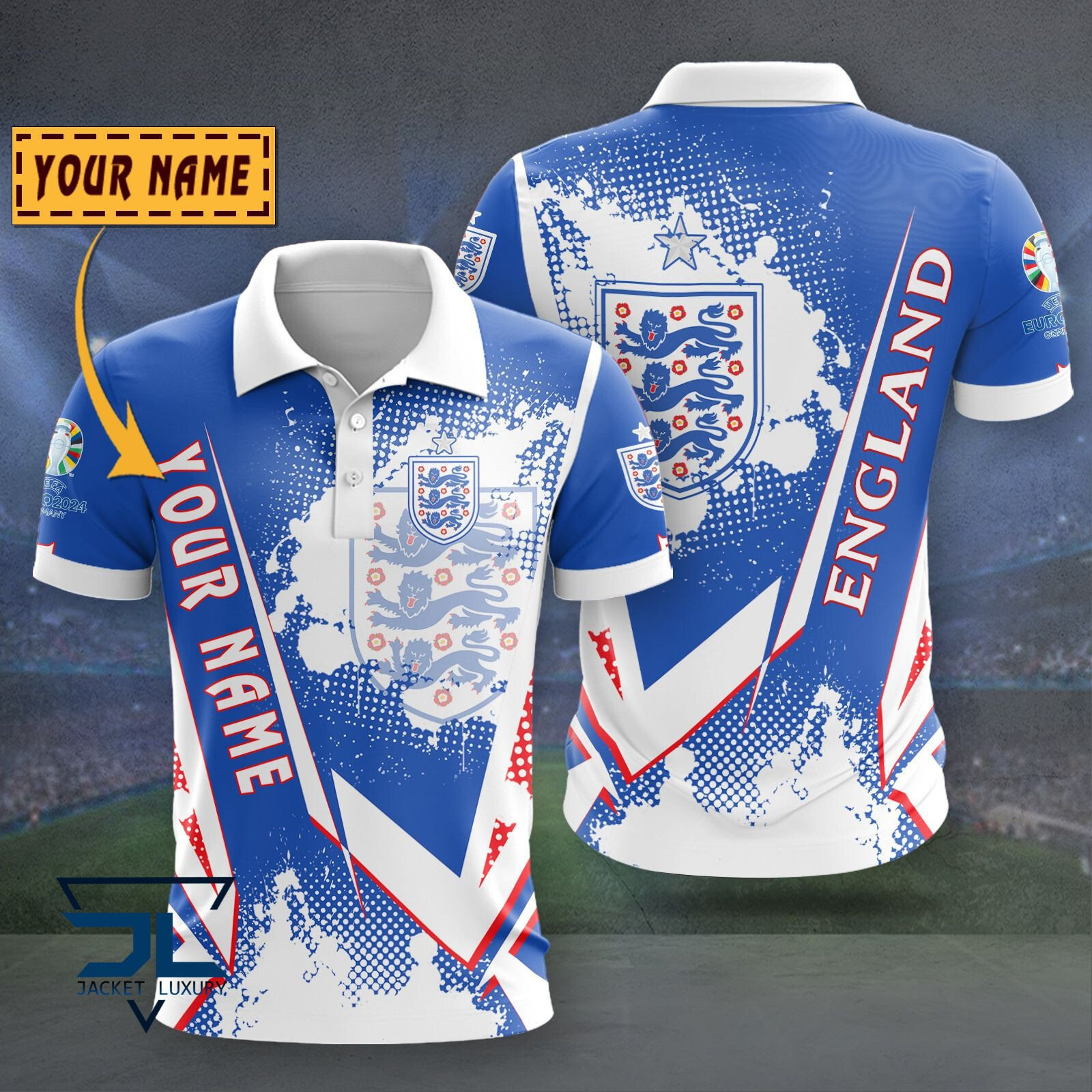 Custom Name England Team Logo Color National Football Team UEFA Logo ...