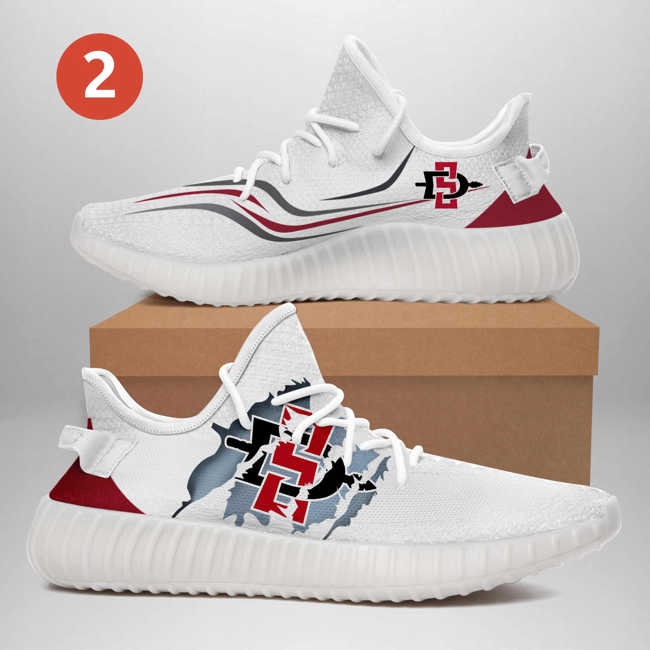 San Diego State Aztecs Yeezy Boost Shoes For Men And Women - Miradoz