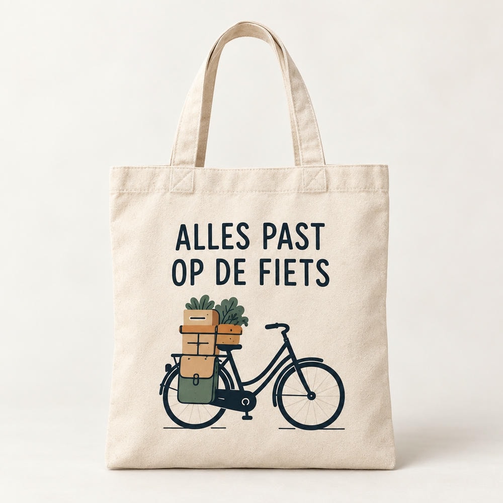 Alles past op de fiets — Tote bag