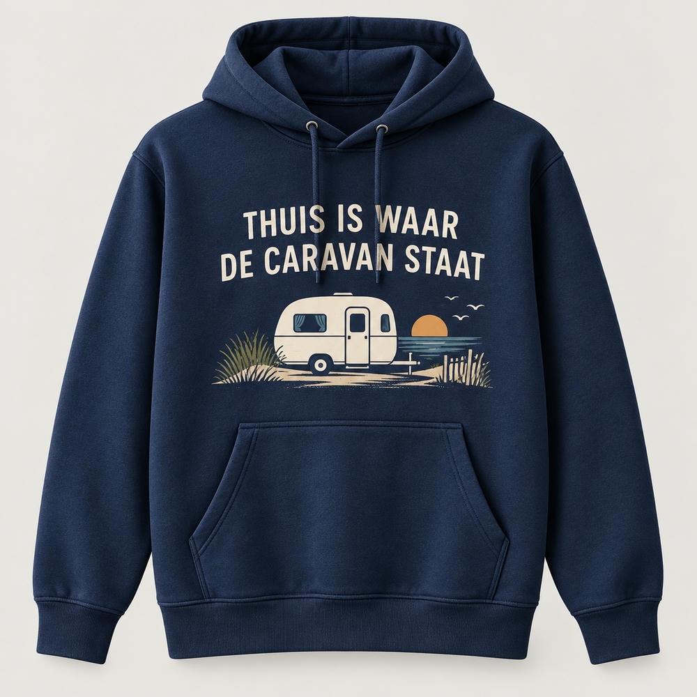 Thuis is waar de caravan staat — Hoodie