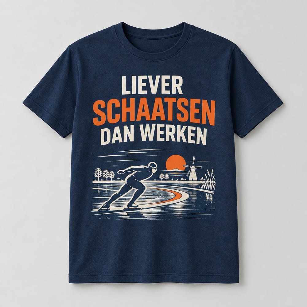 Liever schaatsen dan werken — T Shirt