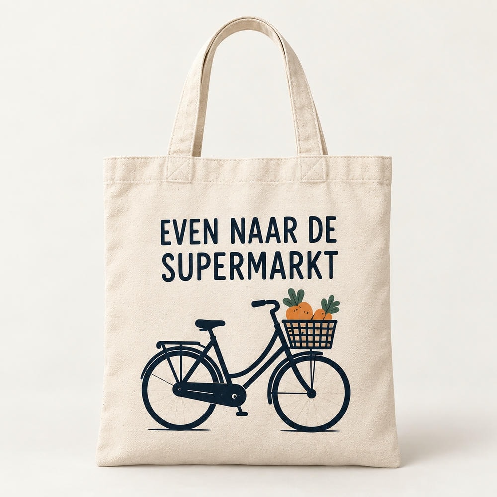 Even naar de supermarkt — Tote bag