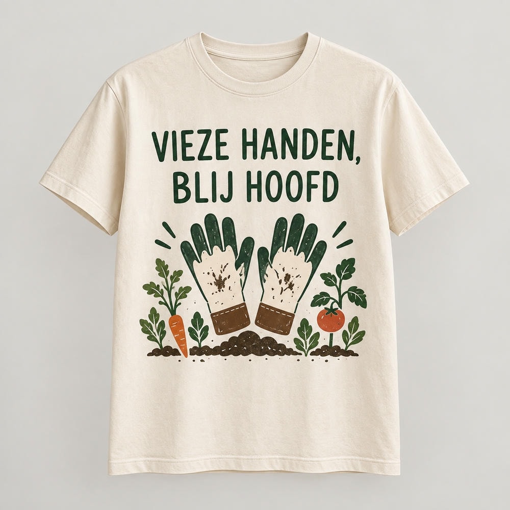 Vieze handen  blij hoofd — T Shirt