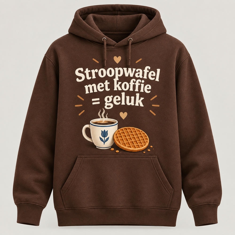 Stroopwafel met koffie = geluk — Hoodie
