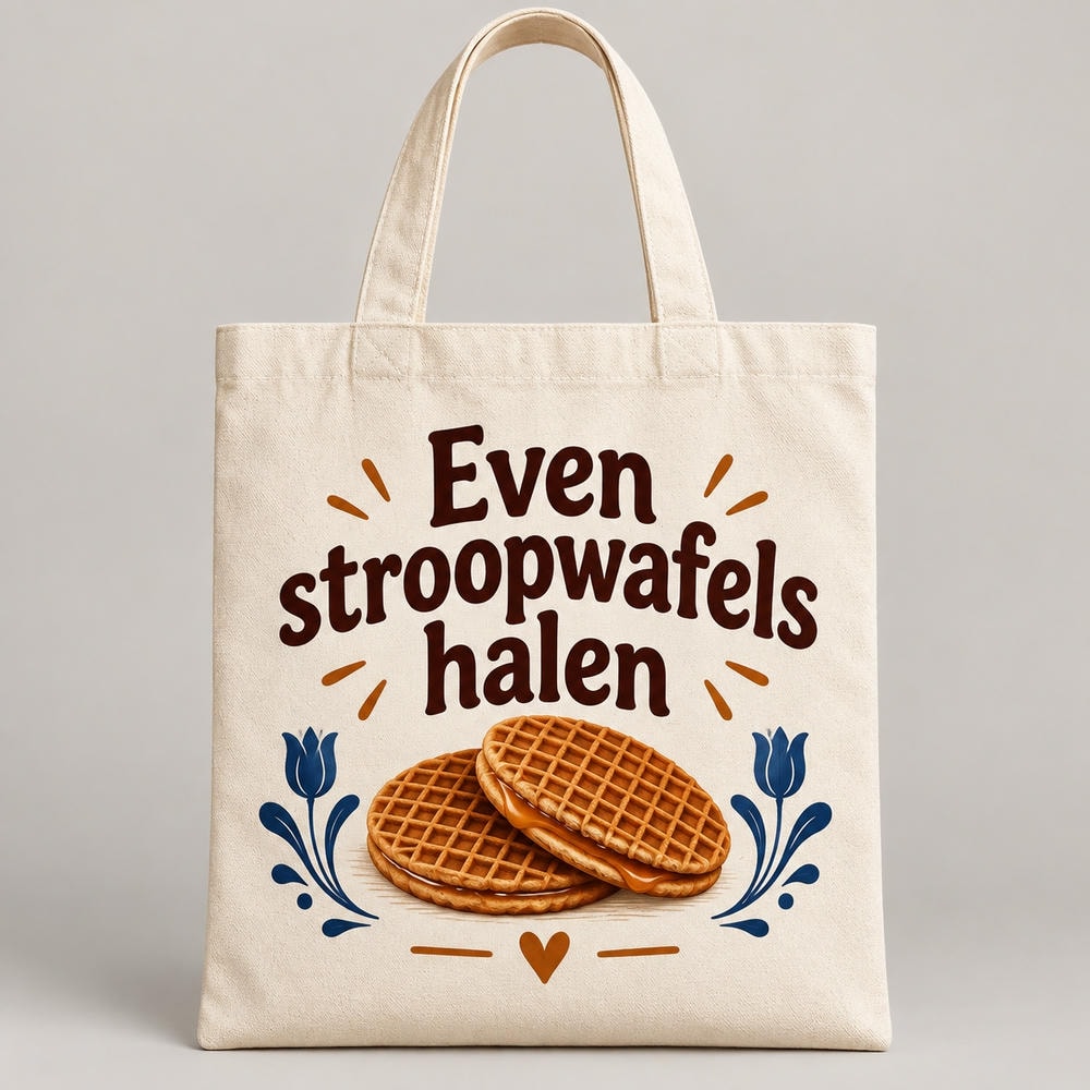 Even stroopwafels halen — Tote bag