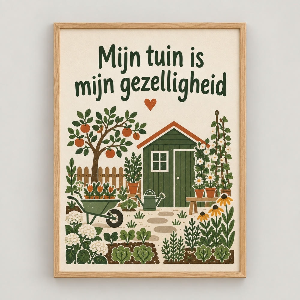 Mijn tuin is mijn gezelligheid — Canvas