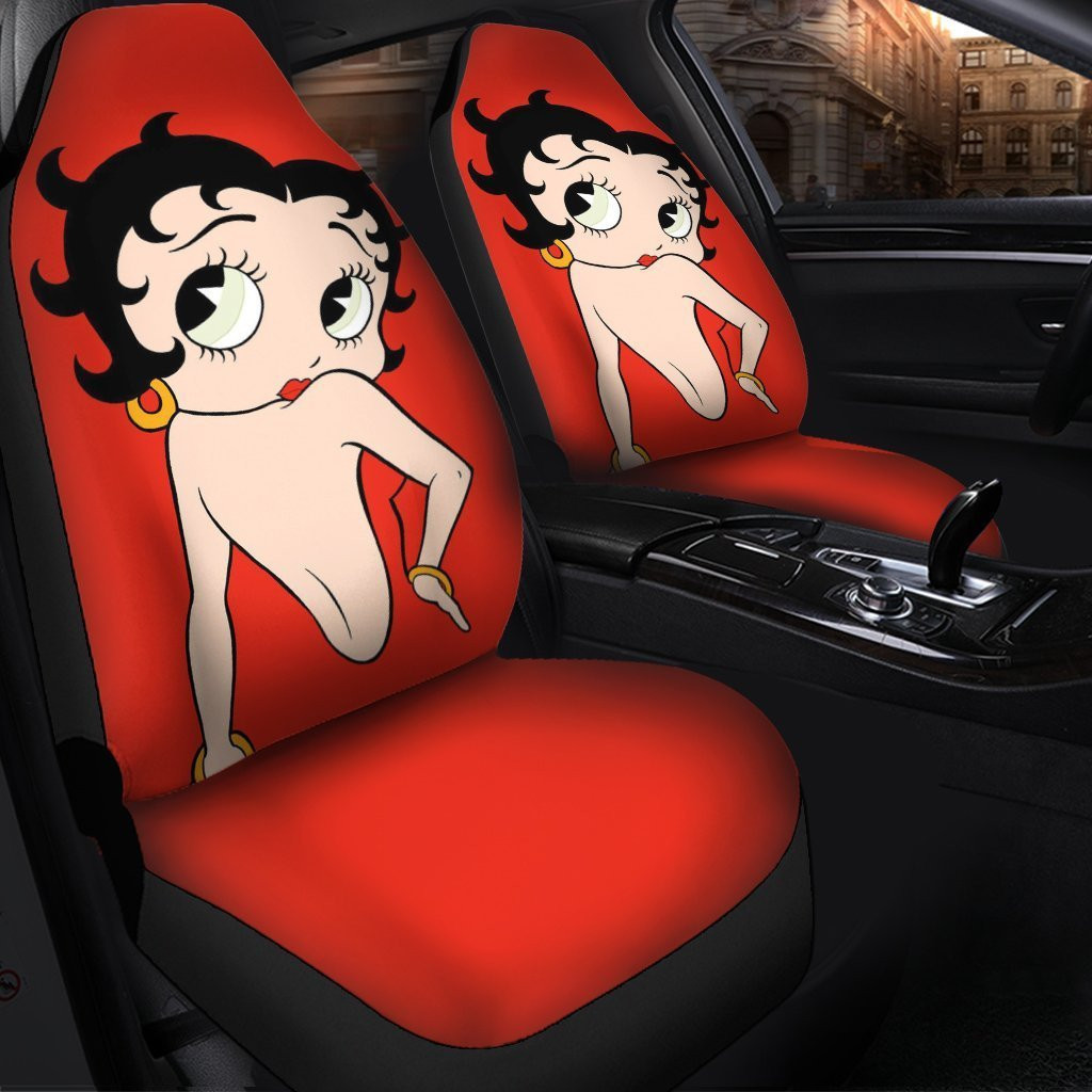Boop Back Betty Boop Back Cartoon Red Car Seat Covers DE1013 - Erossmall
