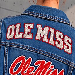 Ole Miss Rebels Denim Jacket - Collar Detail