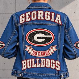 Georgia Bulldogs Denim Jacket - Full Back View