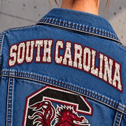 South Carolina Gamecocks Denim Jacket - Collar Detail