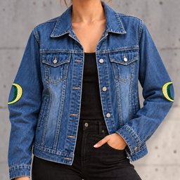 Oregon Ducks Denim Jacket - Front View