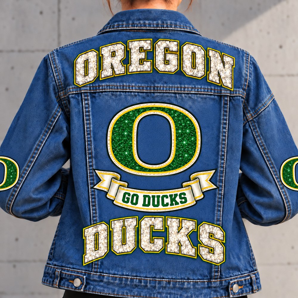 Oregon Ducks Denim Jacket - Full Back View