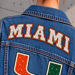 MI Hurricanes Denim Jacket - Collar Detail