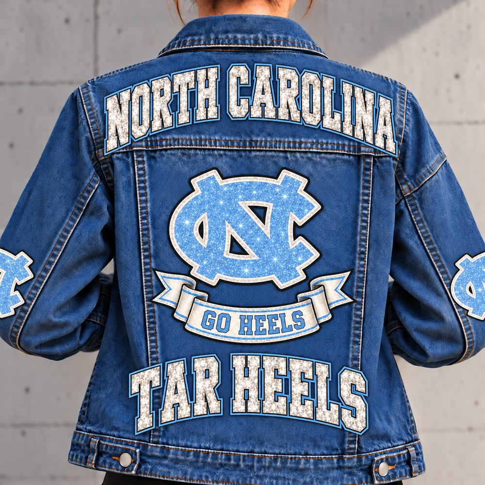 North Carolina Tar Heels Denim Jacket - Full Back View