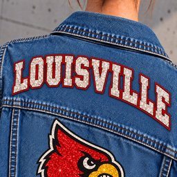 Louisville Cardinals Denim Jacket - Collar Detail