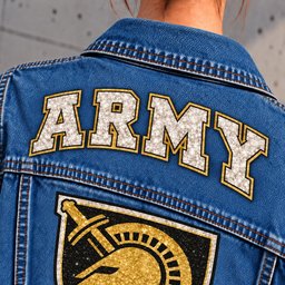 Army Black Knights Denim Jacket - Collar Detail
