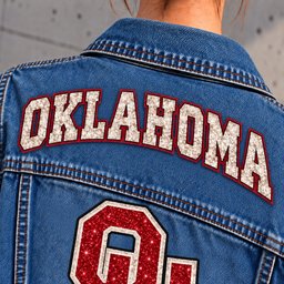 Oklahoma Sooners Denim Jacket - Collar Detail