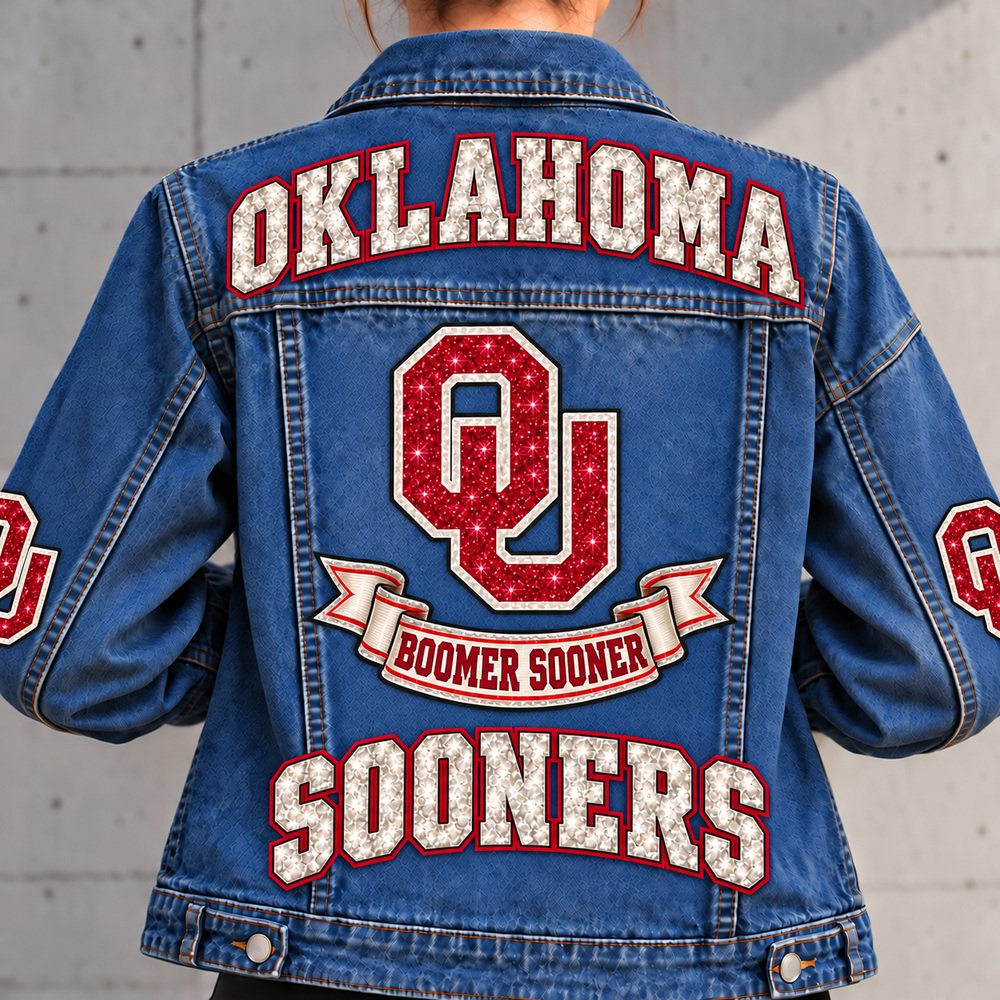 Oklahoma Sooners Denim Jacket - Full Back View