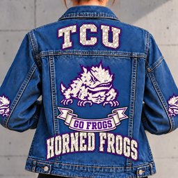TCU Horned Frogs Denim Jacket - Full Back View