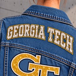 Georgia Tech Yellow Jackets Denim Jacket - Collar Detail