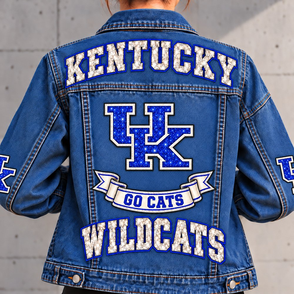 Kentucky Wildcats Denim Jacket - Full Back View