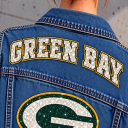 Green Bay Packers Denim Jacket - Collar Detail
