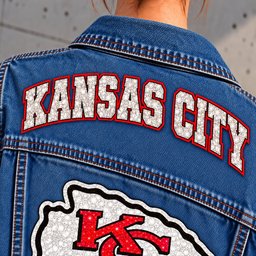 Kansas City Chiefs Denim Jacket - Collar Detail