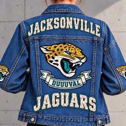 Jacksonville Jaguars Denim Jacket - Full Back View