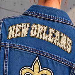 New Orleans Saints Denim Jacket - Collar Detail