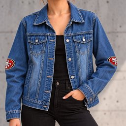 San Francisco 49ers Denim Jacket - Front View