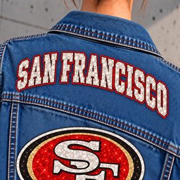 San Francisco 49ers Denim Jacket - Collar Detail