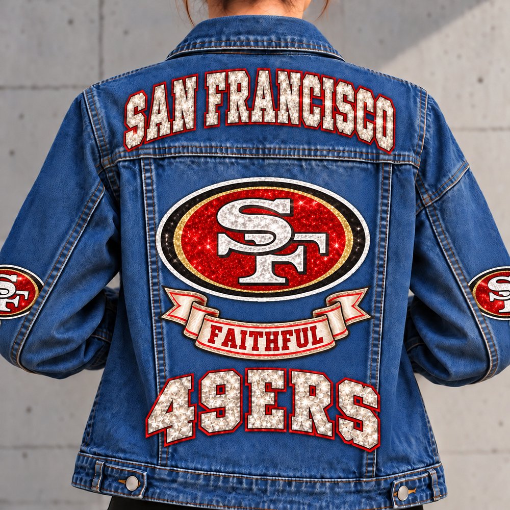 San Francisco 49ers Denim Jacket - Full Back View