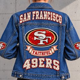 San Francisco 49ers Denim Jacket - Full Back View