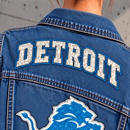 Detroit Lions Denim Jacket - Collar Detail
